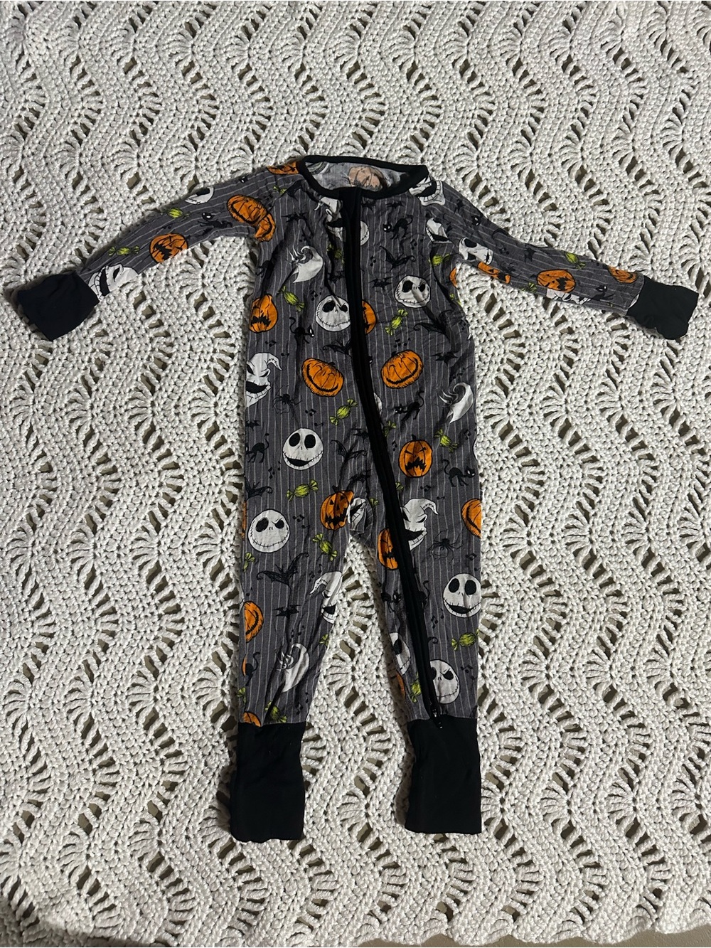 Little Sleepies Disney Jack Skeleton & Pumpkin One-Piece